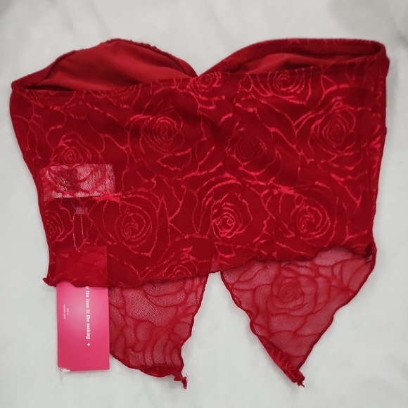 SHEIN Red Lace Top - Picture 5 of 6